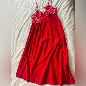 Farm rio lookalike red koi fish dress